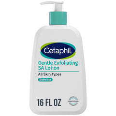 Cetaphil Gentle Exfoliating SA Lotion bottle pump for easy daily exfoliation and hydration