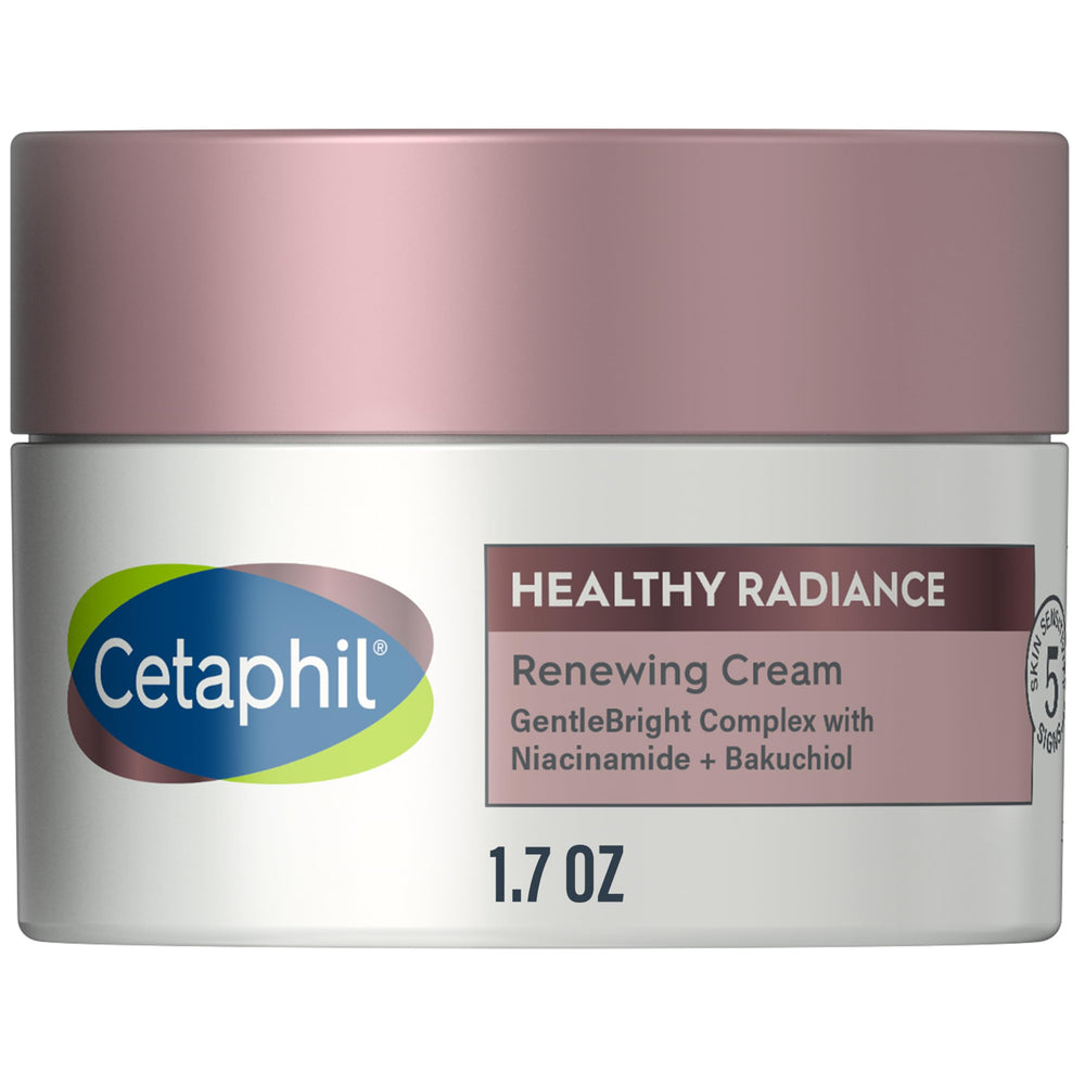 Cetaphil Healthy Radiance Renewing Cream tube close-up for lightweight hydration
