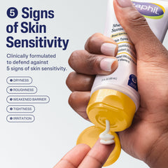 Cetaphil Sheer Mineral Sunscreen on the face offers lightweight, invisible protection