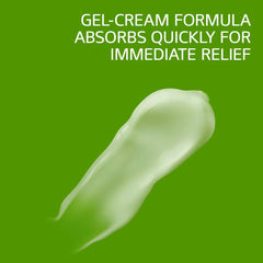 Application on cheek demonstrates gentle spread and soothing feel from Cetaphil Aloe gel.