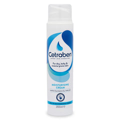 Cetraben 200ml cream tube demonstrates fragrance-free daily moisturiser for dry skin