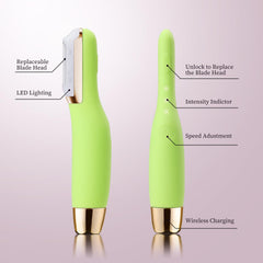 CEVEK compact travel-case-dermaplane-green shows on-the-go skincare setup.