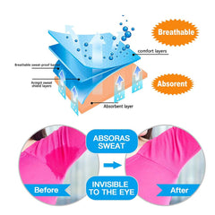 CFGROW ultra-thin soft underarm pads applied to skin emphasizing invisibility and comfort.