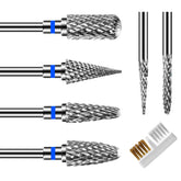 CGBE Nail Drill Bits six-piece kit shown together for versatile manicure shaping and detailing.