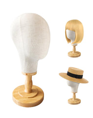 CHADWICK wig head stand with canvas dome for versatile wig and hat displays