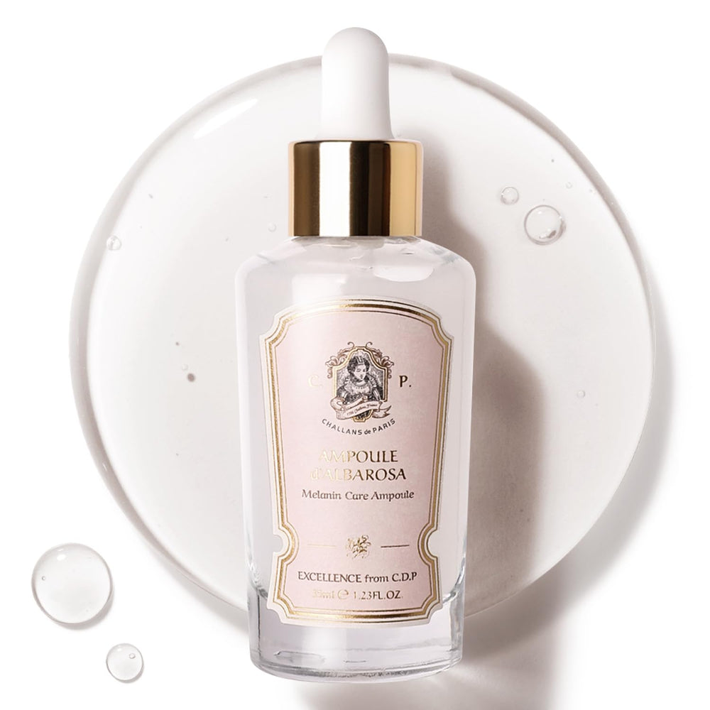 CHALLANS de Paris Albarosa Dark Spot Serum bottle for brightening and spot repair.