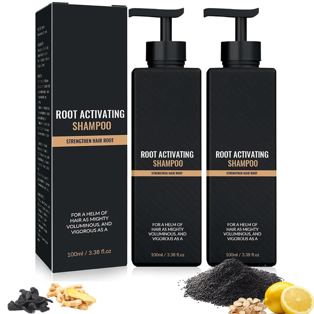 Champú Activador de Raíz: botella visible para cuidado diario del cabello