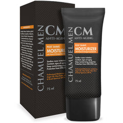 CHAMUEL MEN face cream texture closeup shows rich moisture