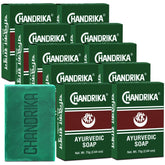 Chandrika pack-10-display shows authentic Ayurvedic soap for family cleansing and gentle care