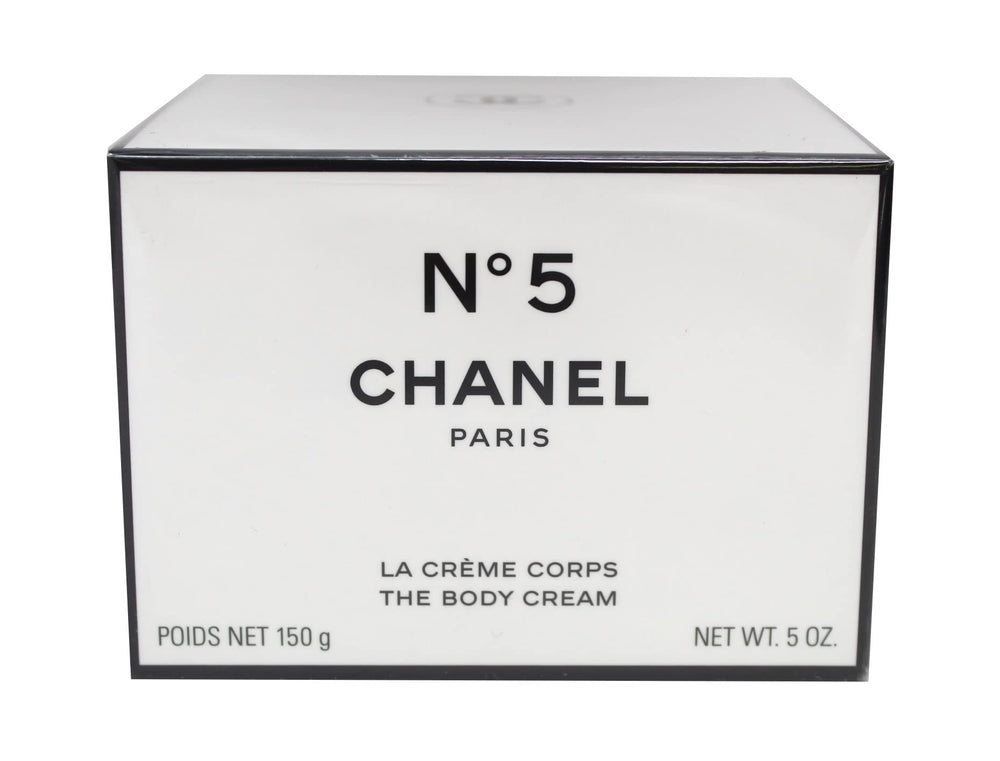 CHANEL N°5 Body Cream jar reveals rich texture for everyday moisturization.