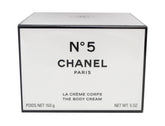 CHANEL N°5 Body Cream jar reveals rich texture for everyday moisturization.