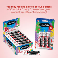 ChapStick Candy Cane packaging display with a 12-pack for gifting inspiration.