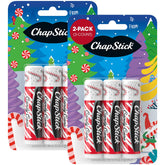 ChapStick Candy Cane: estuche de 6 bálsamos para hidratación rápida en invierno.