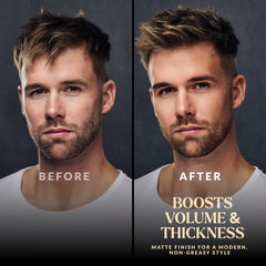 Charlemagne sea salt spray on textured hair illustrates volume boost and grip for tousled styles.