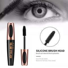 Charm Kiss 4D Silk Fiber Mascara lashes before and after show dramatic volume.