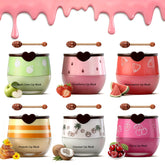 Charm Kiss Bee Lip Balm Honey Pot packaging showcases compact design for on-the-go lip care.