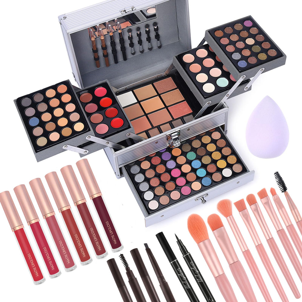 CHARMCODE 132-color makeup box display for versatile looks
