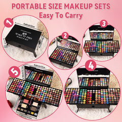 CHARMCODE 190 Colors palette swatches feature matte, shimmer, and metallic finishes for blending