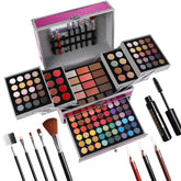CHARMCODE all-in-one makeup gift set Cerise opens to reveal organized eye, lip, and cheek cosmetics.