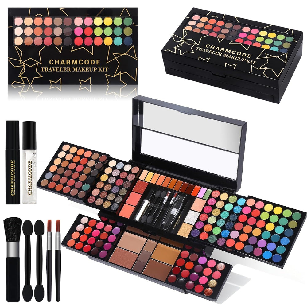CHARMCODE all-in-one palette open with mixed shadows for versatile looks
