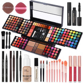 CHARMCODE Pro Big Makeup Kit lid open shows organized compartments for quick looks.