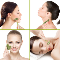 Charmonic jade roller set in box emphasizes a complete skincare toolkit.