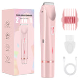 CheckSimple bikini trimmer pink dual-head for precise trimming and shaping