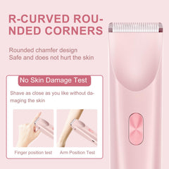 CheckSimple bikini trimmer pink painless shaver with ceramic blades