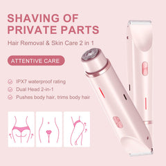CheckSimple bikini trimmer pink USB charging for travel-ready grooming