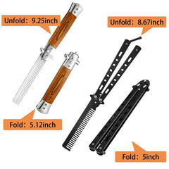 CHENGU folding butterfly comb compact for travel styling