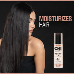 CHI Luxury Black Seed Oil Curl Defining Cream Gel applied to damp hair for curl shaping.