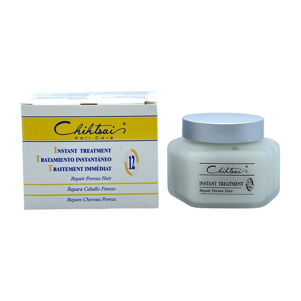 Chihtsai No.12 Instant Treatment bottle—detangles, nourishes, and smooths porous hair.