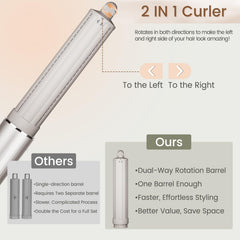 Chivixe dual-direction curls show clockwise and anti-clockwise results for volume.