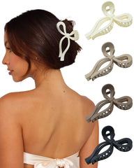 Pinza lazo CHLINS en negro, ideal para peinados rápidos y elegantes.