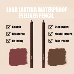 Chocolate-plum-eyeliner pencil close-up with creamy texture for smooth application.