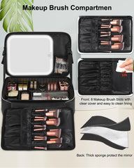 Chomeiu organizer with adjustable dividers keeps cosmetics neatly organized during travel.
