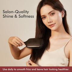 CHOSIN boar bristle brush nylon pins for gentle detangling and smooth results