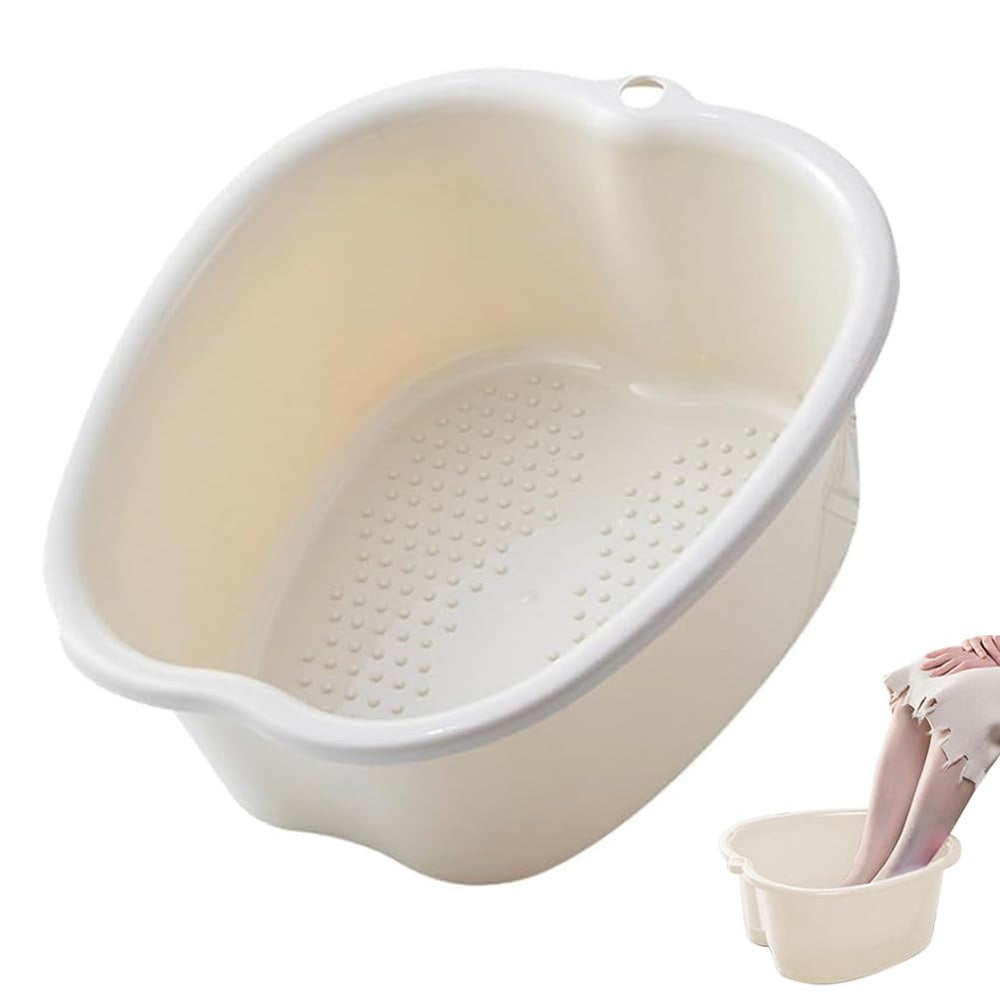 Chpbolly foot soaking tub large white side view for at-home pedicure relief