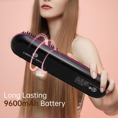 Christine Shelly portable mini-straightener compact design for easy packing.