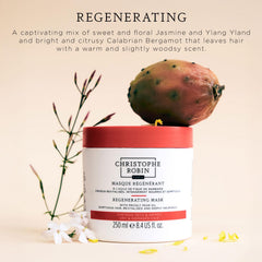 Close-up of prickly pear seed oil in Christophe Robin formula for smooth, supple hair