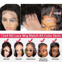 Chsxc 13x4 hd lace front wig—transparent lace blends to skin for natural part.