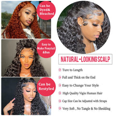 Chsxc brazilian virgin deep wave hair—unprocessed texture with tangle-free daily wear.