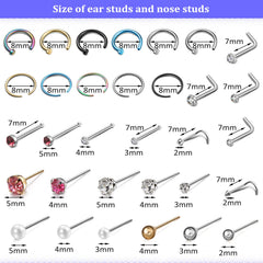 Chumia stainless steel studs 36 pairs for durable everyday wear.