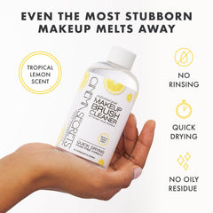 Cinema Secrets spray cleaner from distance disinfects brushes quickly.