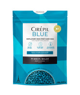Cirepil Blue wax beads closeup show uniform beads for salon-quality results.