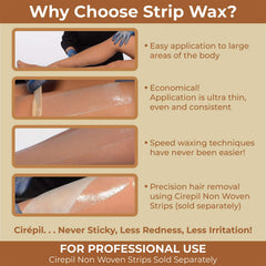 Cirepil Ease Wax in heater melting at safe low temperature for gentle application