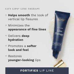 City Beauty City Lips Line Therapy cream swirl highlights hydration for smoother lip contours.