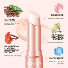 CITYGOO Caffeine Eye Cream Stick close-up texture reveals creamy, light-weight formula