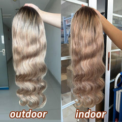CIYOO 13x6 ombre lace front wig with versatile parting options