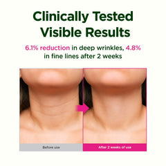 CKD Guaranteed neck cream application swirl shows even texture and glide.